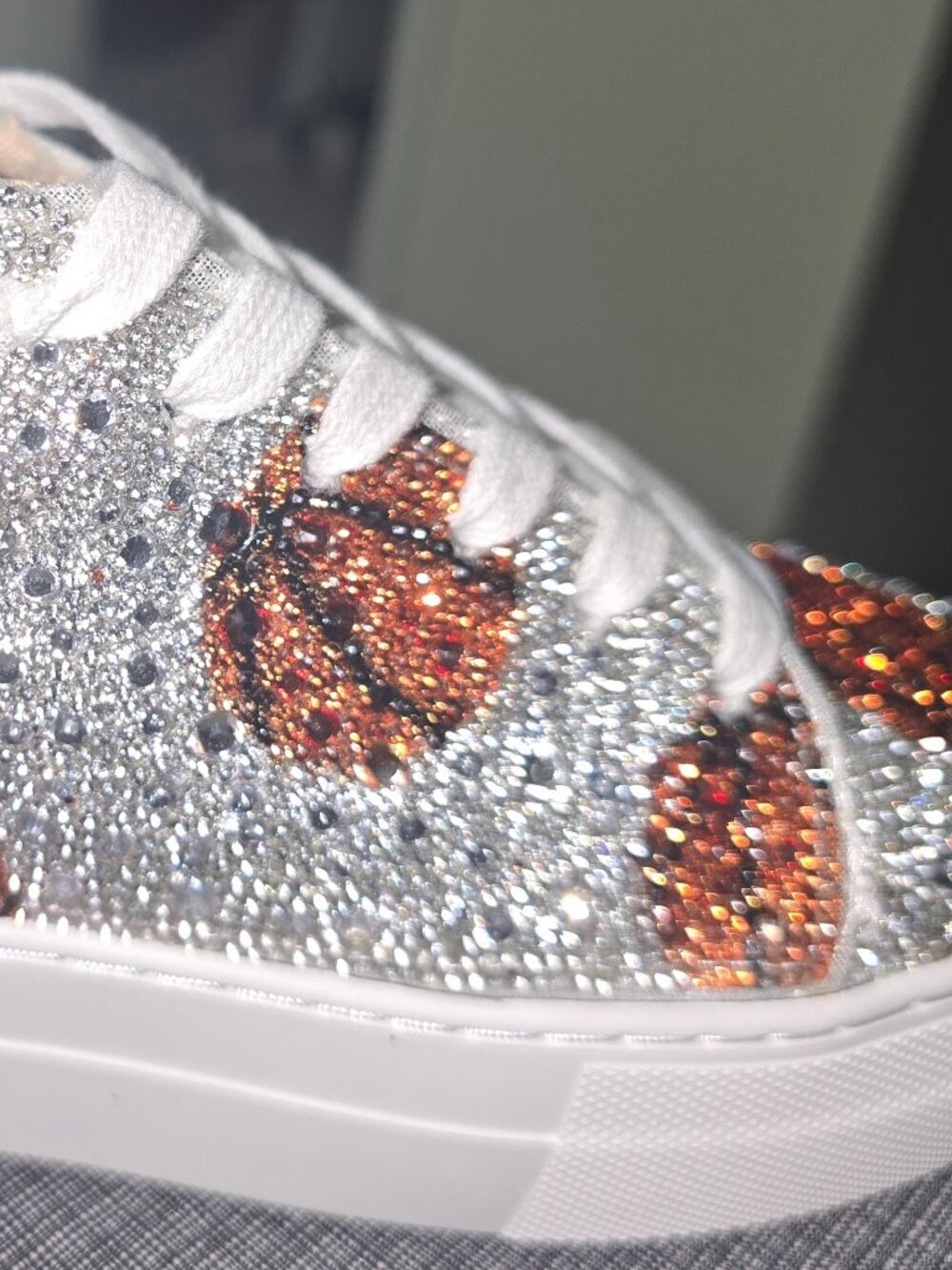Betsey Johnson Sidny Rhinestone Basketball Platform Sneakers